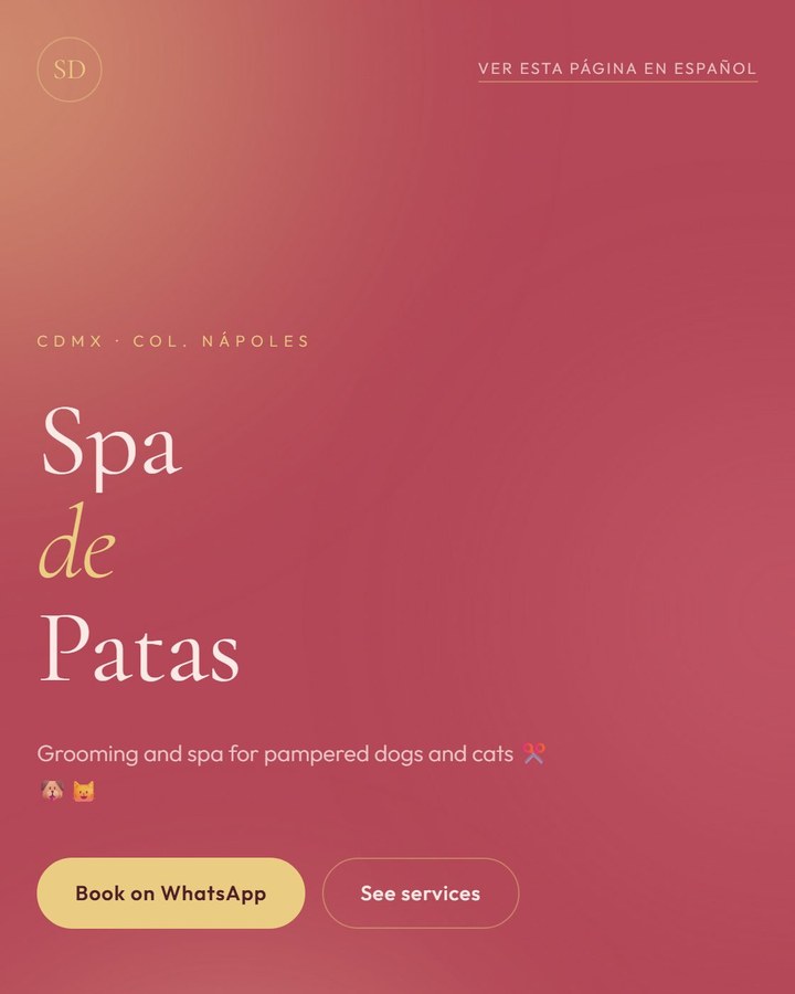 Pet business card in the Pink Grapefruit style